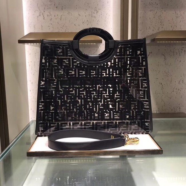 Fendi RUNAWAY PU tote bag 8BH360A black