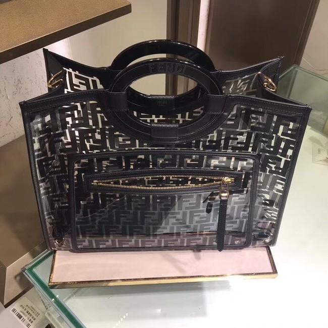 Fendi RUNAWAY PU tote bag 8BH360A black