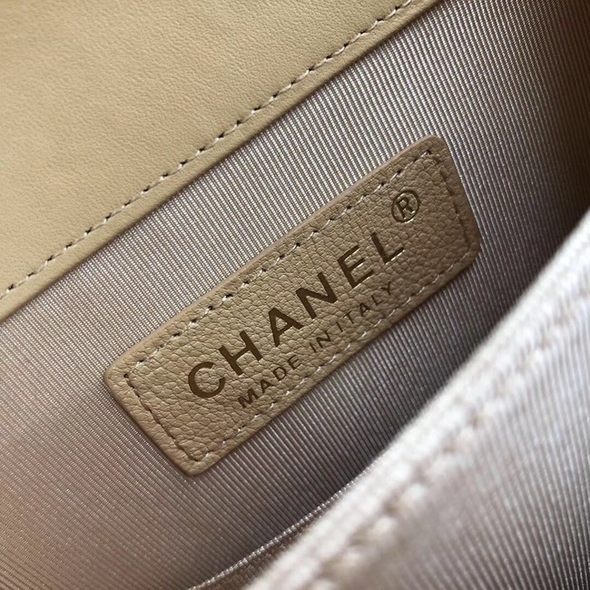 Boy chanel handbag Sheepskin & Gold-Tone Metal AS0130 Camel