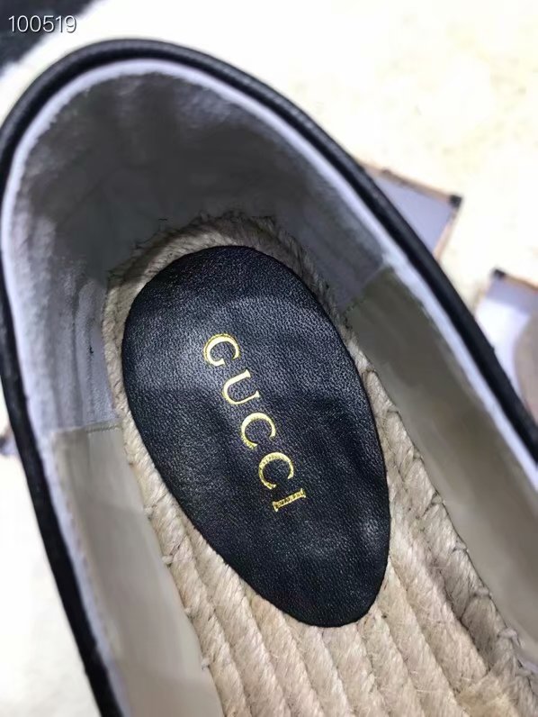 Gucci  Chevron leather espadrille with Double G GG1507LRF black