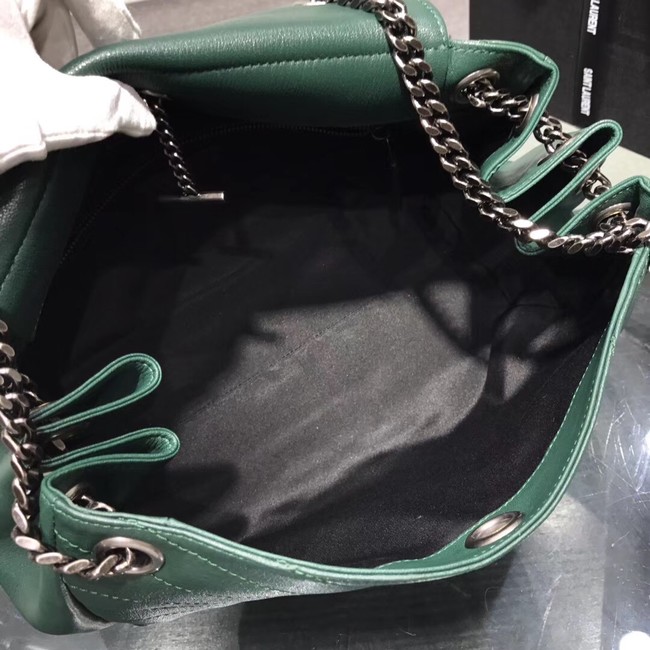 SAINT LAURENT Medium Nolita leather shoulder bag 61877 green