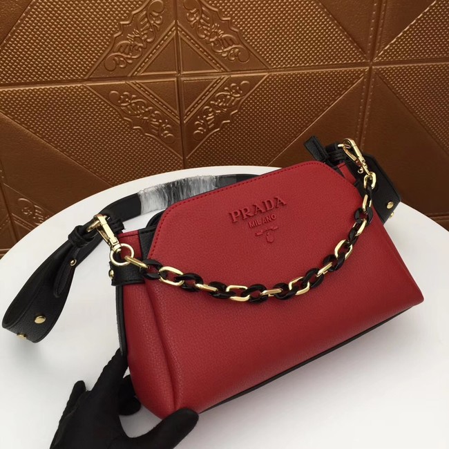 Prada Calf leather shoulder bag 2032 red