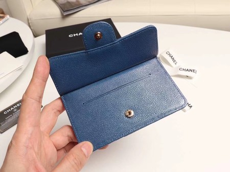 Chanel classic card holder AP0374 blue