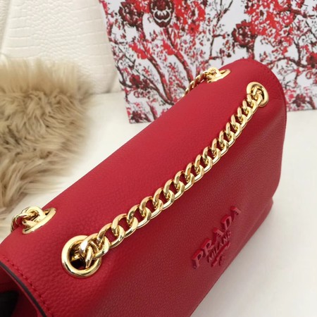 Prada Calf leather shoulder bag 82501 red