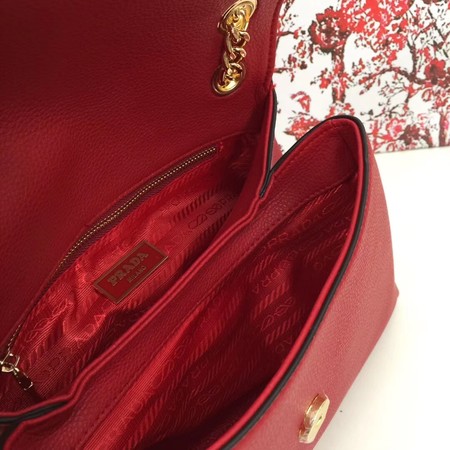 Prada Calf leather shoulder bag 82501 red