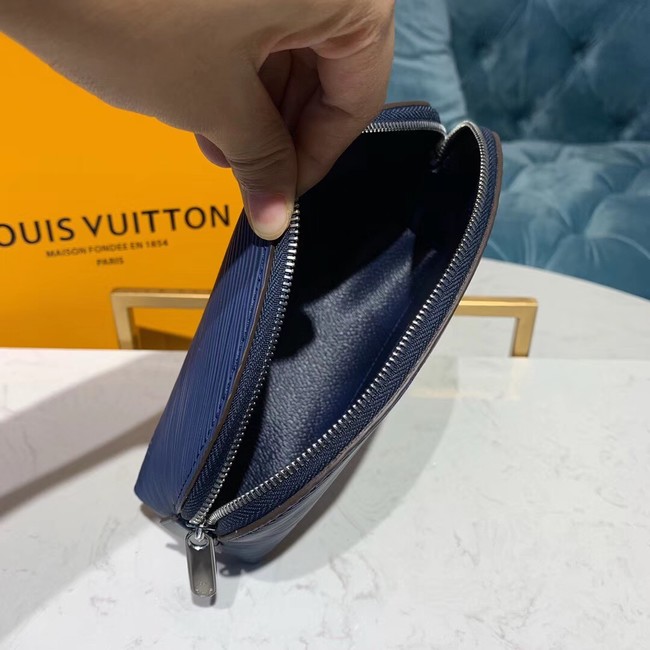 Louis vuitton original Epi Leather COSMETIC POUCH PM M52030 Indigo