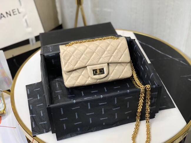 Chanel Shoulder Bag Original Leather Off White AS0874 Gold