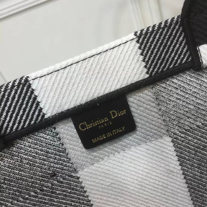 DIOR BOOK TOTE BAG IN EMBROIDERED CANVAS C1286 Square