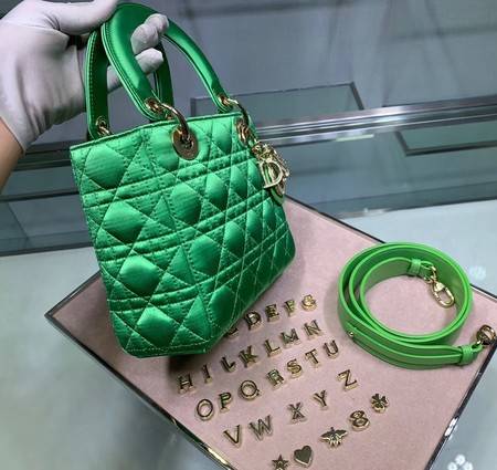 Dior Lady Original Silk Bag 2369 Diamond Green