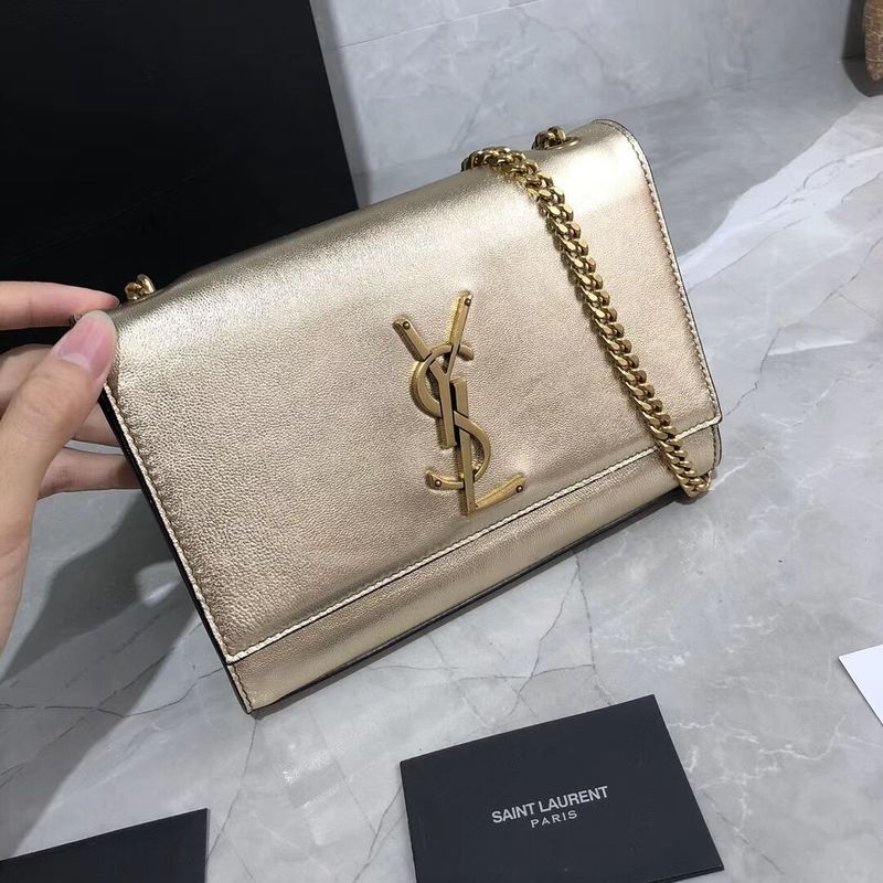 Yves Saint Laurent Kate Small Sheepskin Shoulder Bag Y469390 Gold