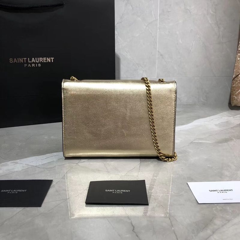 Yves Saint Laurent Kate Small Sheepskin Shoulder Bag Y469390 Gold