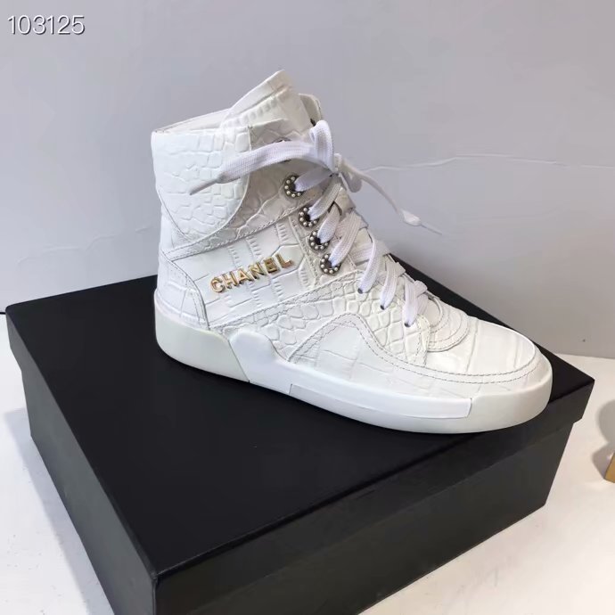 Chanel Shoes Crocodile CH2535JYX White