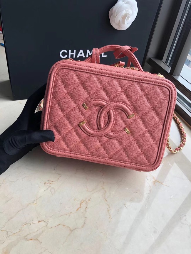 Chanel Original Leather Medium Cosmetic Bag 93443 Pink