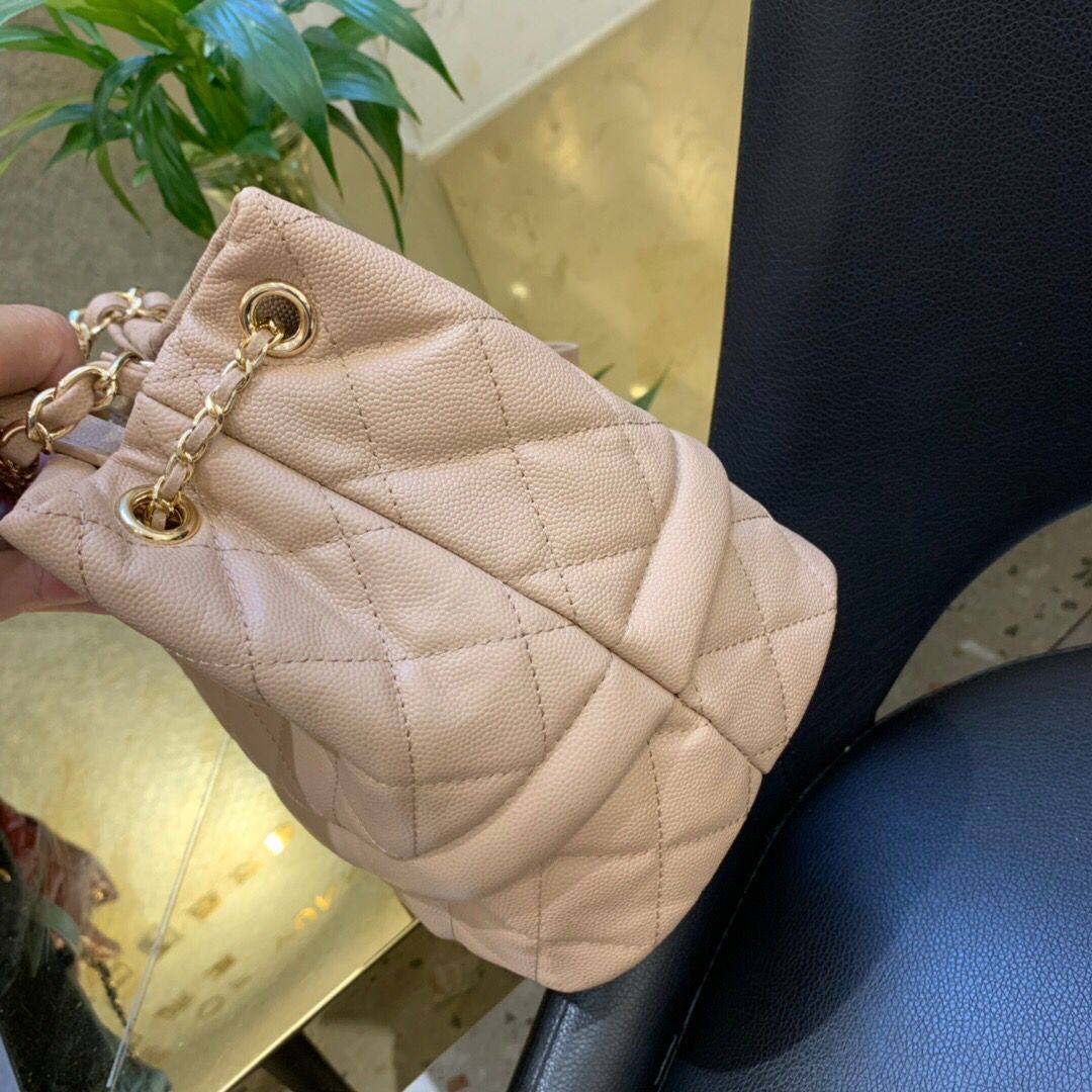 Chanel Original Leather Bag C5700 apricot