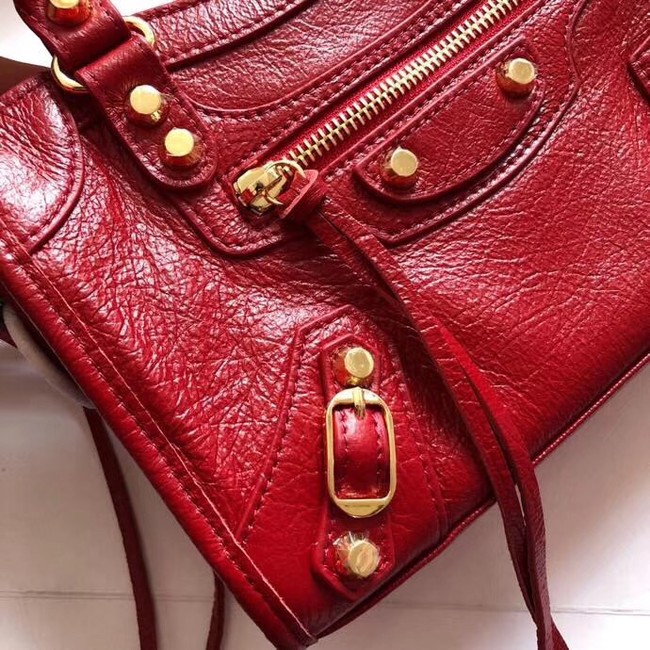 Balenciaga The City Handbag Calf leather 382567 red