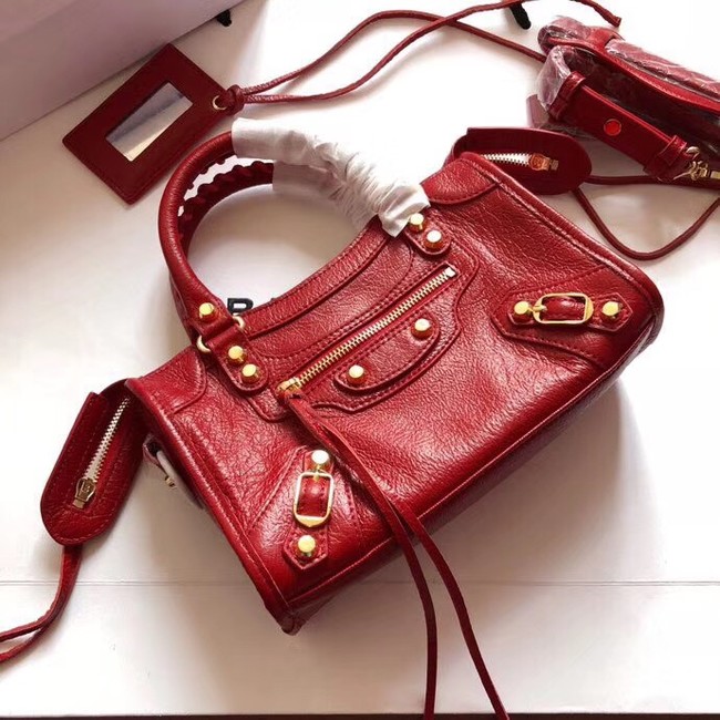 Balenciaga The City Handbag Calf leather 382567 red