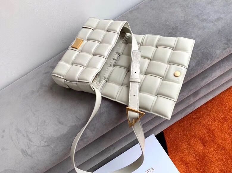 Bottega Veneta Sheepskin Weaving Original Leather BV3996 White