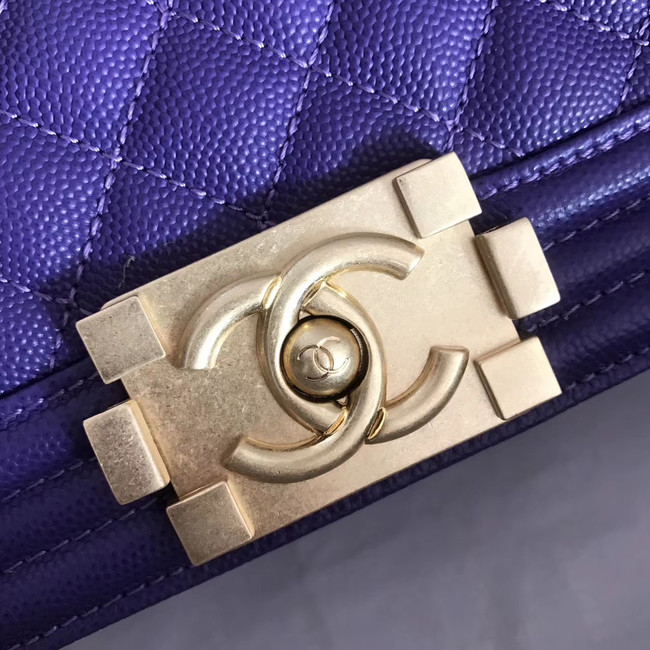 Boy chanel handbag A67086 purple