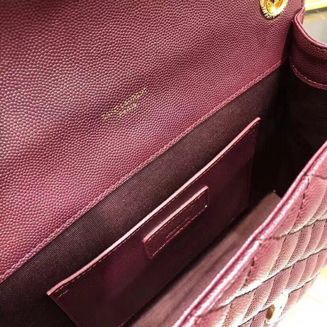 SAINT LAURENT Medium satchel 487206 Burgundy