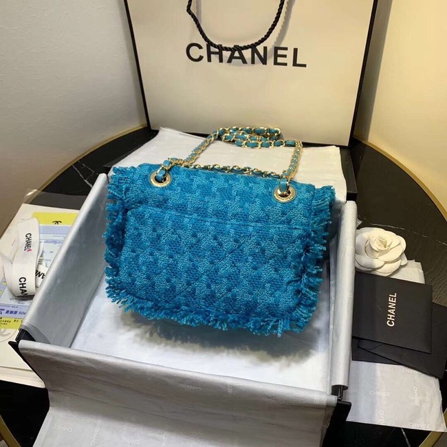 CHANEL 19 Flap Bag AS0974 blue