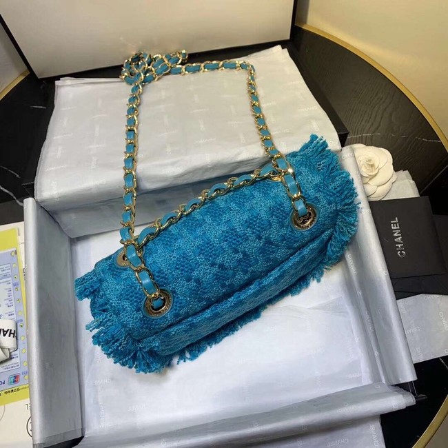 CHANEL 19 Flap Bag AS0974 blue