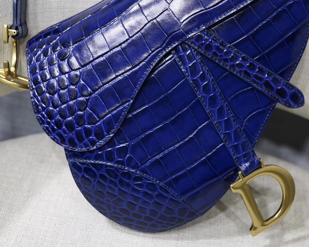 Dior SADDLE SOFT CALFSKIN BAG C9045 blue