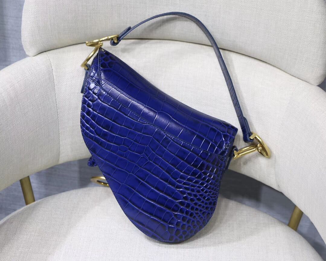 Dior SADDLE SOFT CALFSKIN BAG C9045 blue