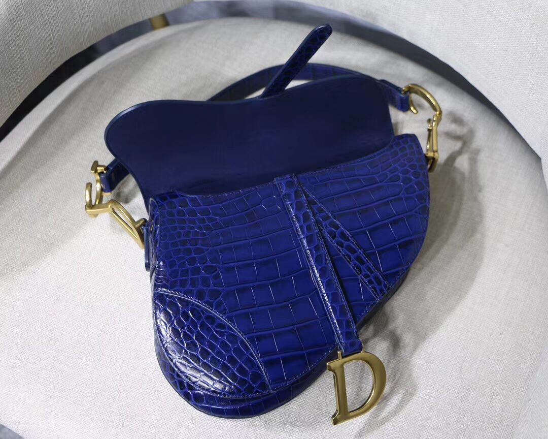 Dior SADDLE SOFT CALFSKIN BAG C9045 blue