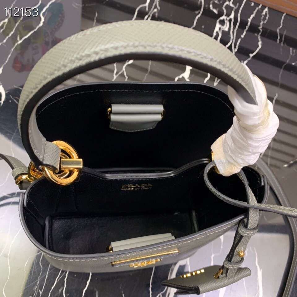 Prada Panier small Original Saffiano Bag 1BA217 Gray