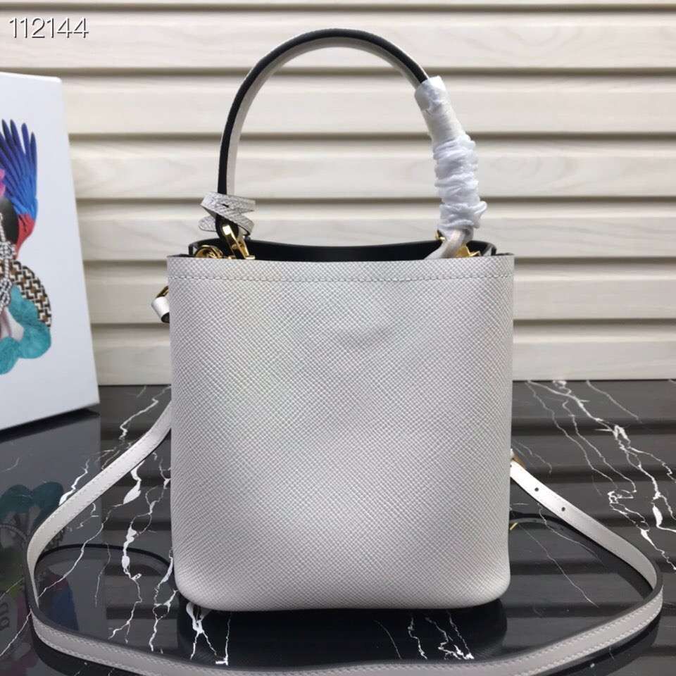 Prada Panier small Original Saffiano Bag 1BA217 White