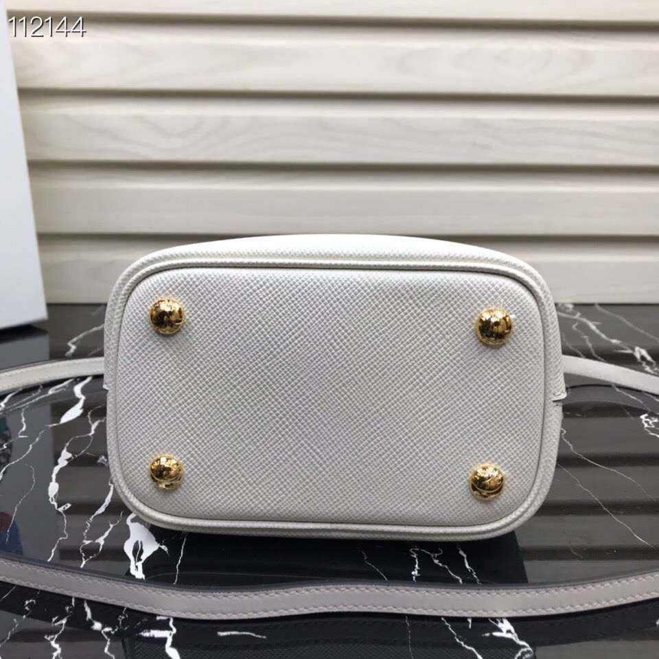 Prada Panier small Original Saffiano Bag 1BA217 White