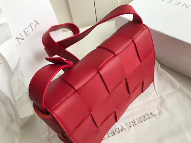 Bottega Veneta Sheepskin Weaving Original Leather 578004 red