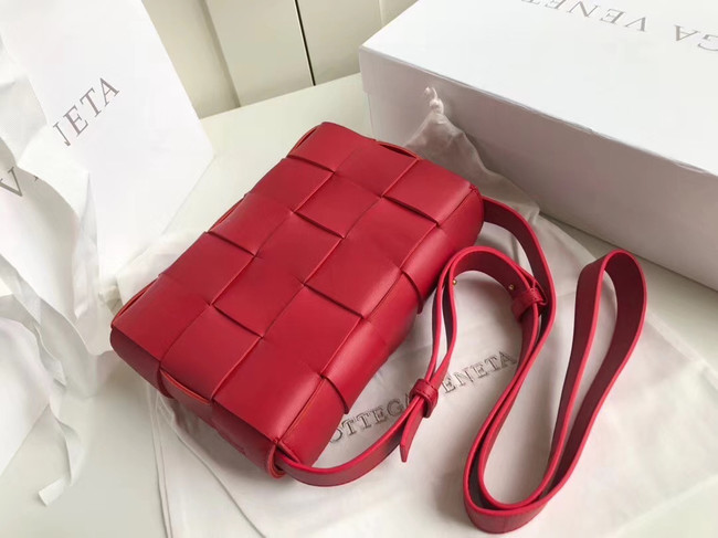 Bottega Veneta Sheepskin Weaving Original Leather 578004 red