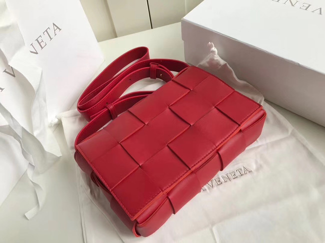 Bottega Veneta Sheepskin Weaving Original Leather 578004 red