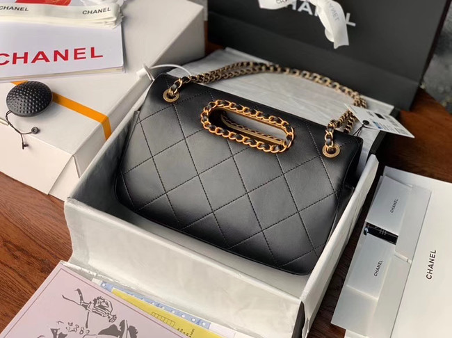 Chanel Flap Bag Original Sheepskin Leather AS1466 black