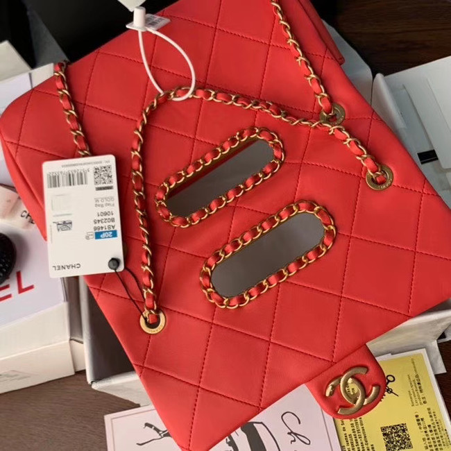 Chanel Flap Bag Original Sheepskin Leather AS1466 red