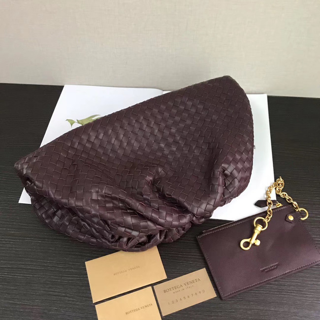 Bottega Veneta Weave Clutch bag 585853 dark purple