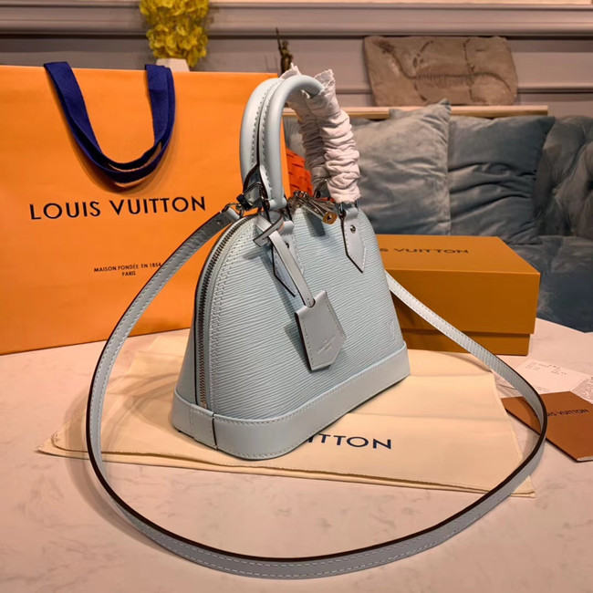 LOUIS VUITTON M40302 EPI LEATHER ALMA SMALL LIGHT BLUE