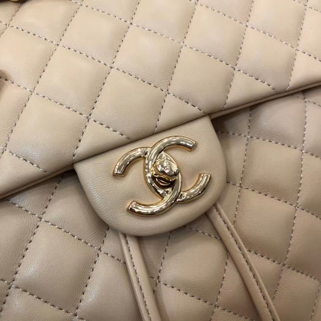 Chanel Backpack Sheepskin Original Leather 83431 Beige