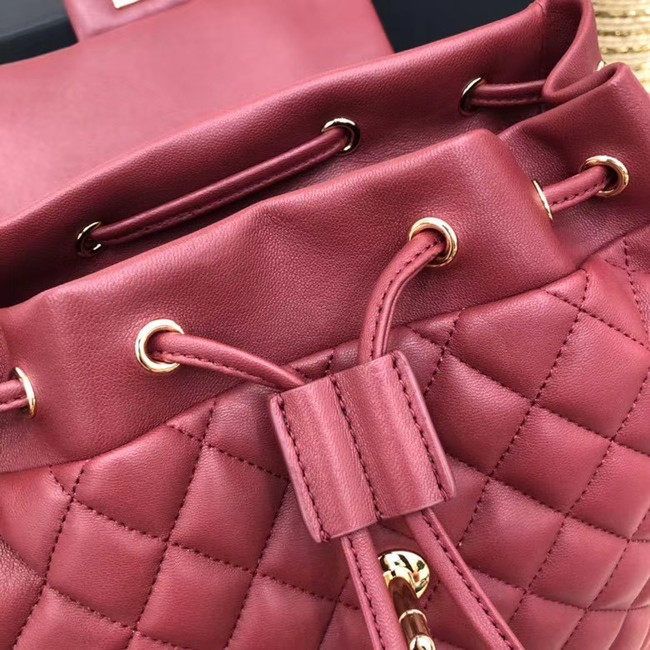 Chanel Backpack Sheepskin Original Leather 83431 Burgundy