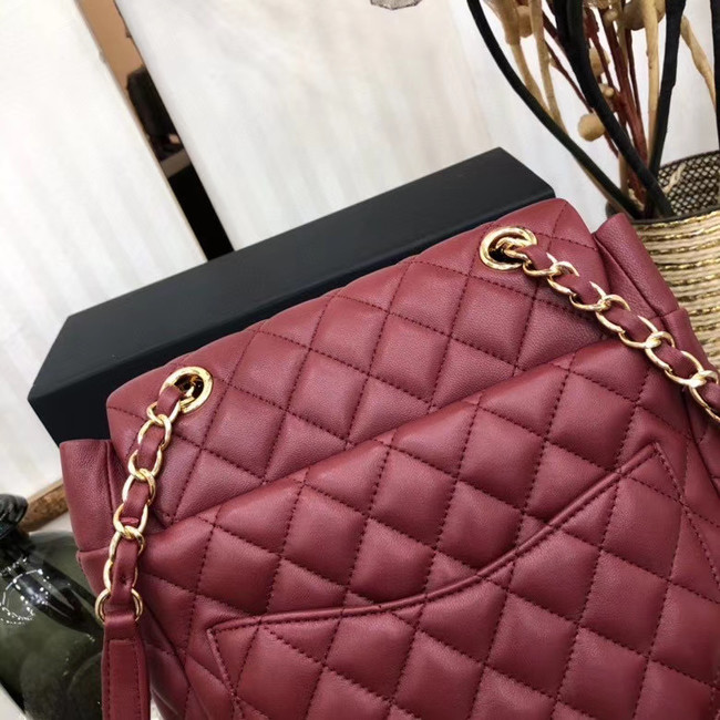 Chanel Backpack Sheepskin Original Leather 83431 Burgundy