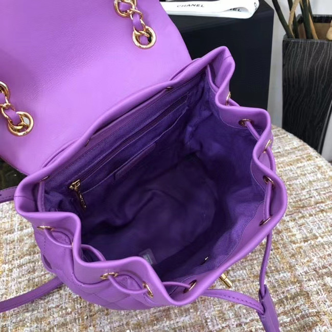 Chanel Backpack Sheepskin Original Leather 83431 Lavender