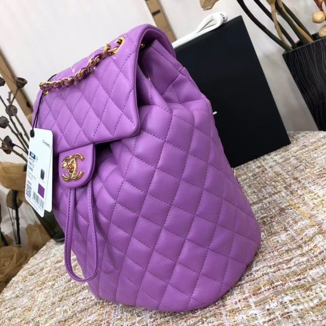 Chanel Backpack Sheepskin Original Leather 83431 Lavender