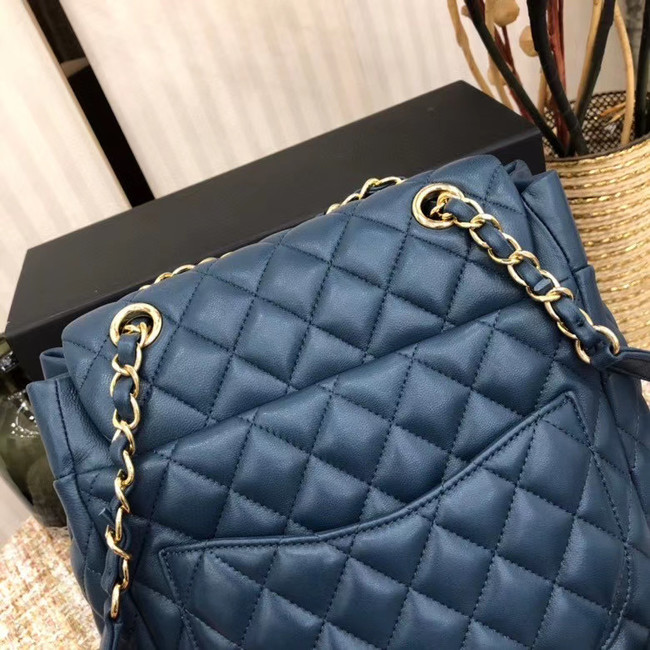 Chanel Backpack Sheepskin Original Leather 83431 blue