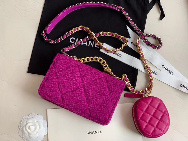 CHANEL 19 Flap Bag WOC 33817 Lavender