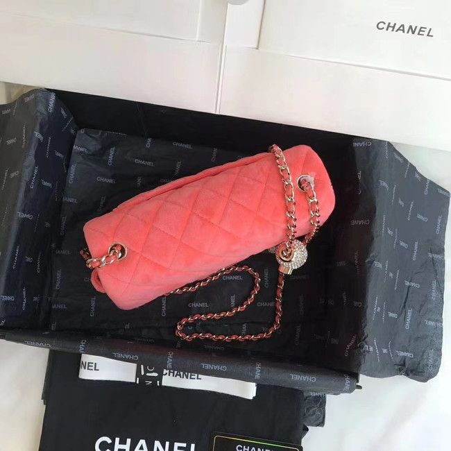 Chanel Original Small velvet flap bag AS1792 Watermelon red