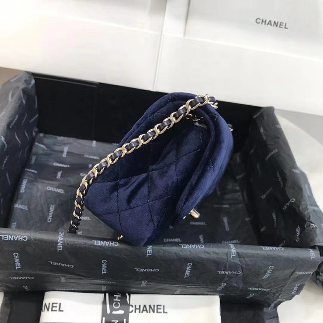 Chanel Original Small velvet flap bag AS1792 royal