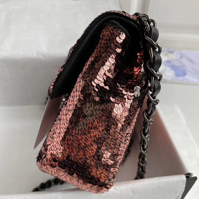 Chanel Original flap bag Sequins&sheepskin AS1448 Burgundy