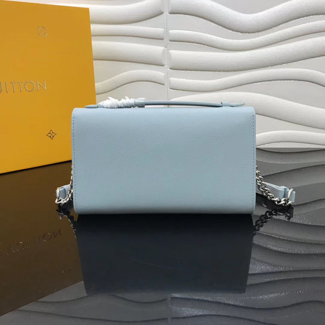 Louis Vuitton Original Grain calfskin LOCKME CLUTCH M56087 sky blue