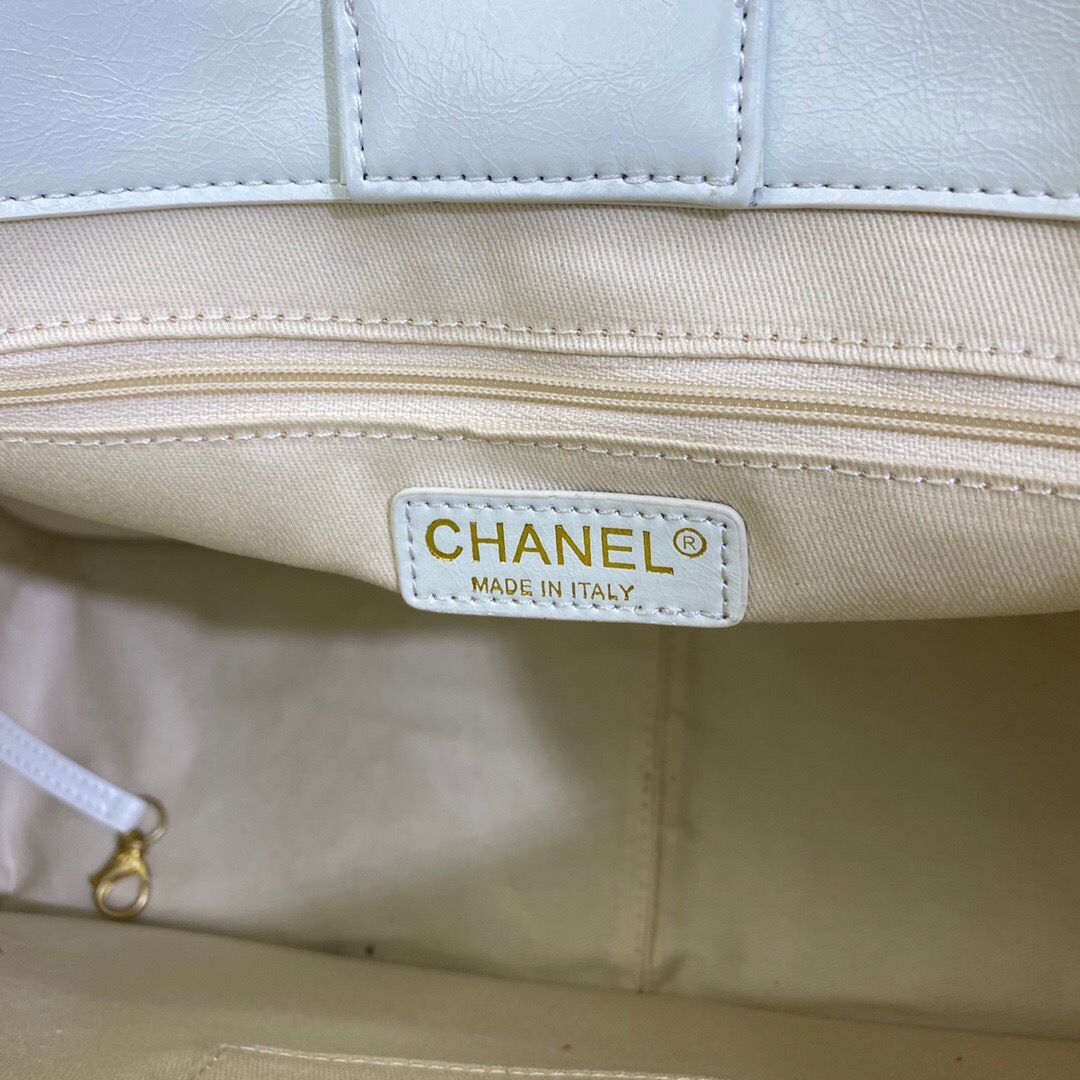 Chanel Original Leather Tote Shopping Bag AS1943 White